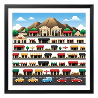 Hometown with many reastaurants sticker