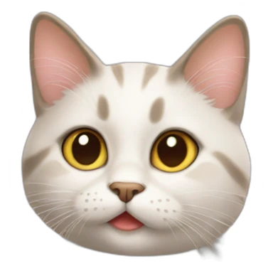 Cat with kisses sticker