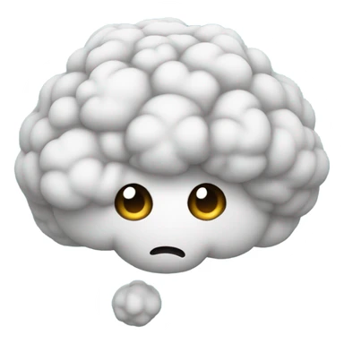 cloud in the shape of a brain sticker