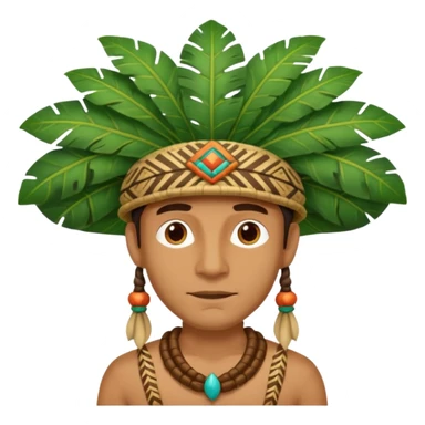 an surveyor man wearing a large leaf tribal hat sticker