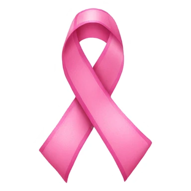 Pink ribbon with 🥐 sticker