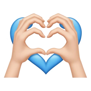 heart hands blue sticker