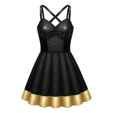 black glittery prom club dress short sticker
