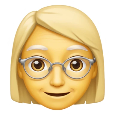 Yellow face eyebags smiling sticker