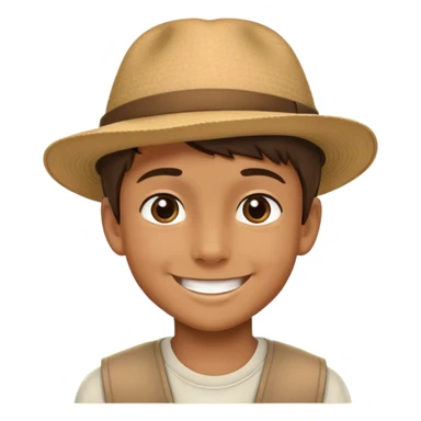 smiling boy in hat outdoors sticker