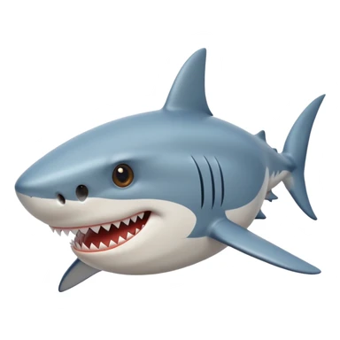 Shark with big hearts in the eyes sticker