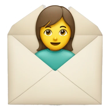 person holding stamped envelope sticker