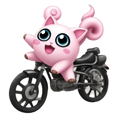 Jigglypuff on a bike sticker