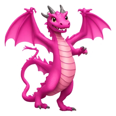 Pink dragon with mirror is dancing  sticker