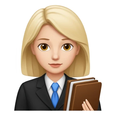 female lawyer helping a person sticker