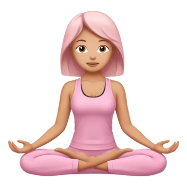 mom doing yoga wearing light pink clothes sticker