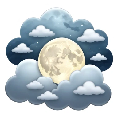 Moonlight with clouds sticker