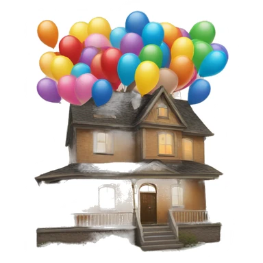 Up house with balloons sticker