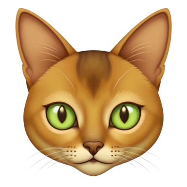 Oriental Abyssinian beige, with dark-choco-brown-gradients-points cat   With yellow sclera and green eyes sticker