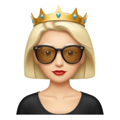 A queen who is a graphic designer and wears Ray-Ban Sunglasses  sticker