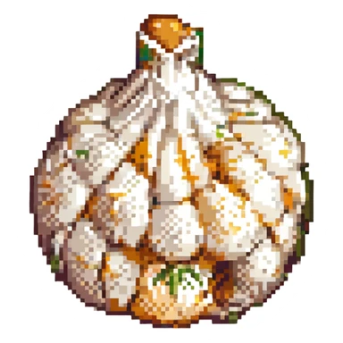 Bright and colorful garlic sticker