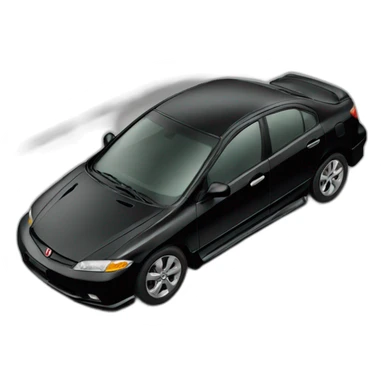 honda civic black  sticker