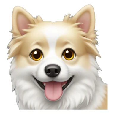 White and blonde spots spitz sticker