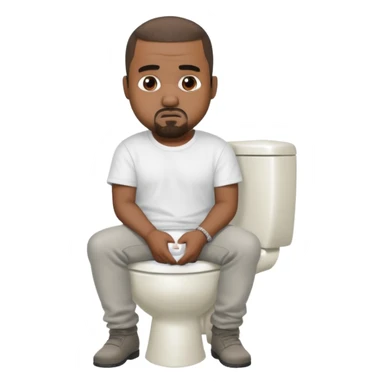 Kanye on toilet sticker