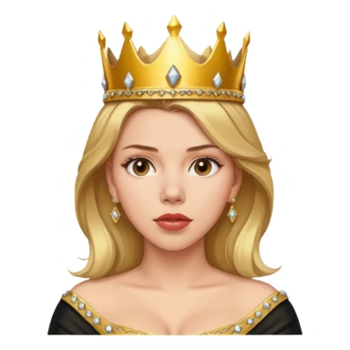 Scarlett Johansson, wearing crown  sticker