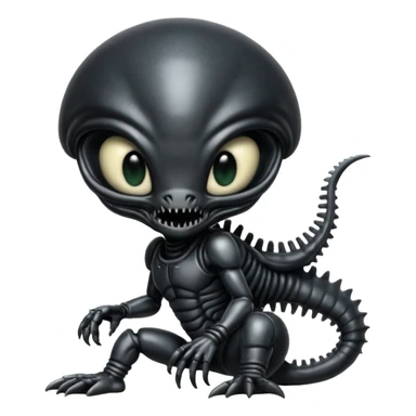 baby xenomorph from movie alien sticker