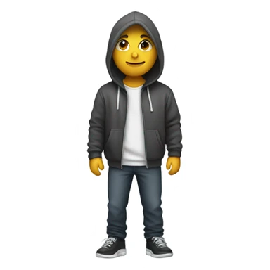 Me wearing a hoodie sticker