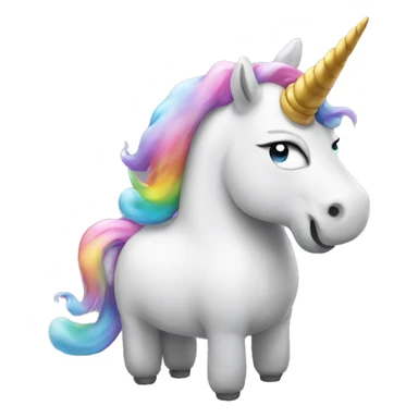 unicorn having a poop sticker