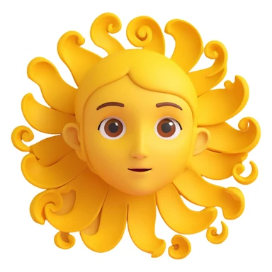 an avatar surrounded by yellow swirls sticker