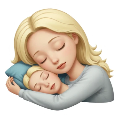 A blonde girl sleeping but make it look good sticker