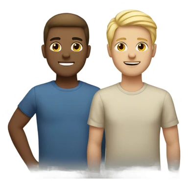 4 friends, 1 short blonde girl, 2 brunette men and 1 tall blonde man sticker