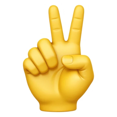 A 3D Apple-style yellow hand emoji, closed fist with thumb pointing backward over the shoulder direction, smooth rounded shape, shiny surface, clean minimal background. sticker