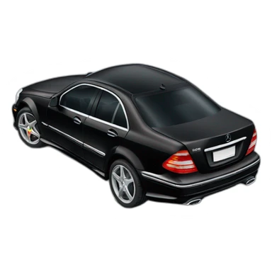 black mercedes benz c32 AMG sticker