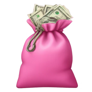 Pink bag full of moneyi sticker