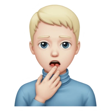 Person choking themselves  sticker