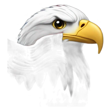 bald eagle infront of american flag crying sticker