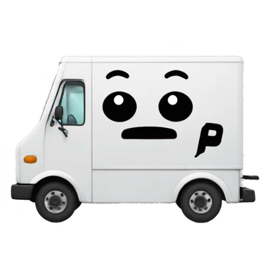 Boxtruck with letters "PGS” on the side sticker