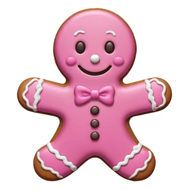 pink gingerbread man sticker