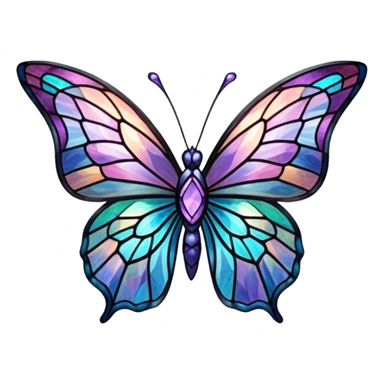 Nebula Gemstone Stained Glass Butterfly sticker