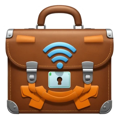 wifi money filled briefcase sticker