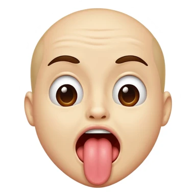 person sticking out tongue and shaking it  sticker