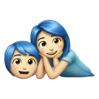 Inside out Joy and sadness  sticker