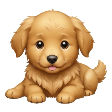 a golden retriever puppy sticker