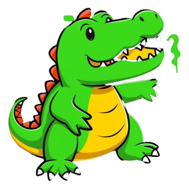 dizzy intoxicated crocodile sticker