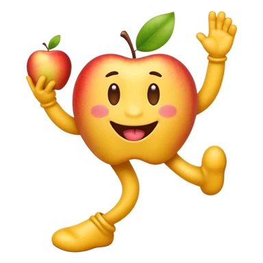 Create a silly, exaggerated iOS-style yellow emoji doing a playful slapstick pose: it lifts its own leg up and sticks its tongue out as if making a goofy face at its own foot. Smooth Apple-emoji gradients, rounded shapes, glossy shading, simple eyes, transparent background. sticker