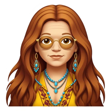 a portrait of janis joplin sticker