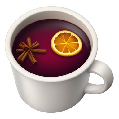 Mulled wine in a craft cup sticker