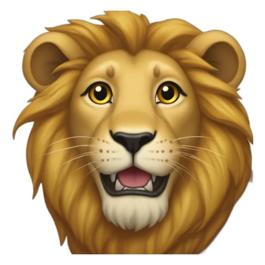 Un lion sur un chien sticker
