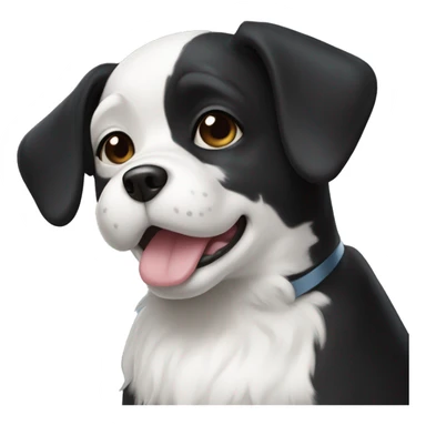 black and white tuxedo dog sticker