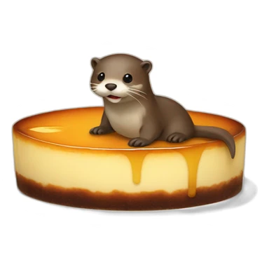 otter in a flan sticker