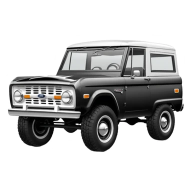 1967 Black and White 2 tone  Ford Bronco sticker